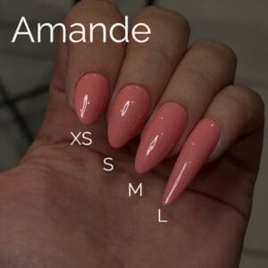 press on nails différentes longueur pour la forme amande XS S M et L