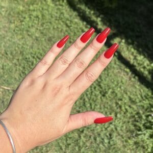 press on nails couleur unie faux ongle ballerine M