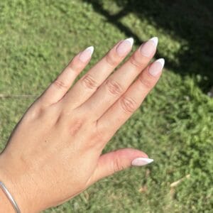 press on nails french manucure classique faux ongles amande s