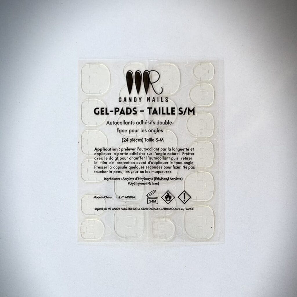gels pads press on nails colle à faux ongles